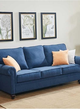 美式乡村布艺沙发 北欧小户型客厅现代简约单人双人三人沙发组合