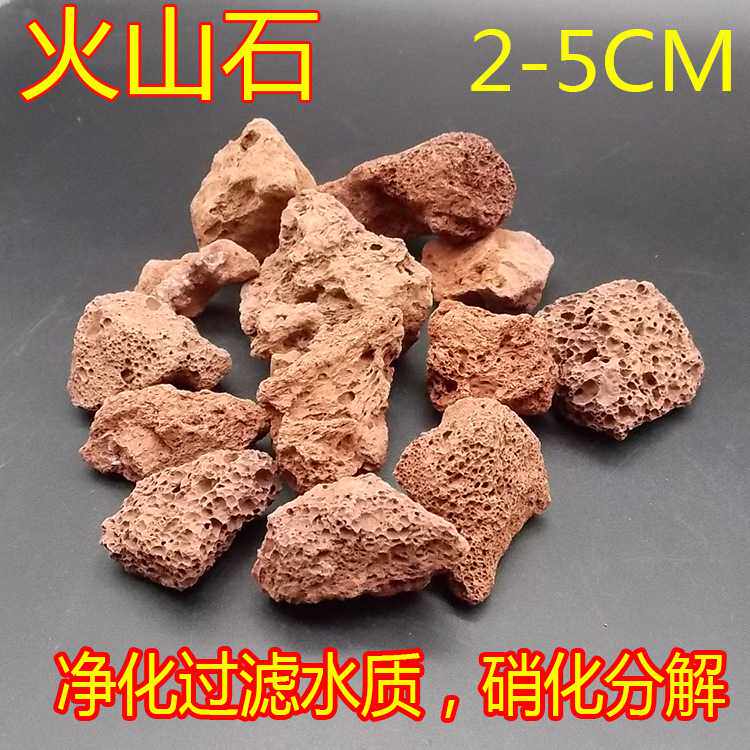 水族箱鱼缸过滤材料造景摆设火山石花罗汉增色增艳起头火山岩