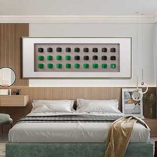 现代实木雕刻立体工艺画书房客厅样版房装饰画酒店售楼部实物挂画