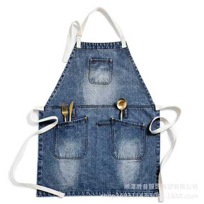 Jeanerlor European Cowboy Heavy Duty Denim Work Apron with T