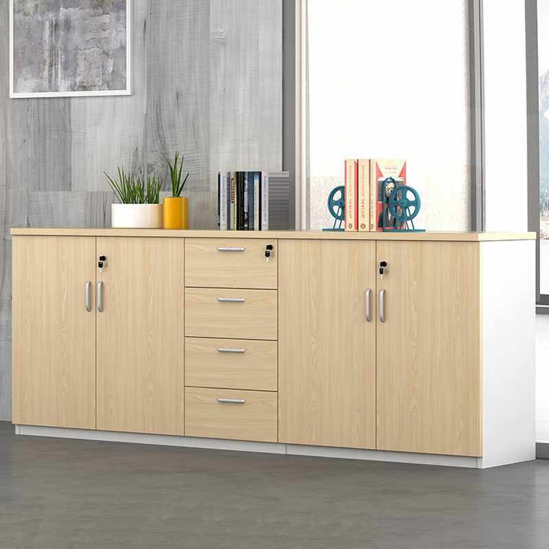 木质文件矮柜储物地柜办公室资料柜展示边侧柜带锁打印茶水柜置物,家庭/个人清洁工具,地垫,淘宝优惠券,粉丝福利购,淘宝优惠卷