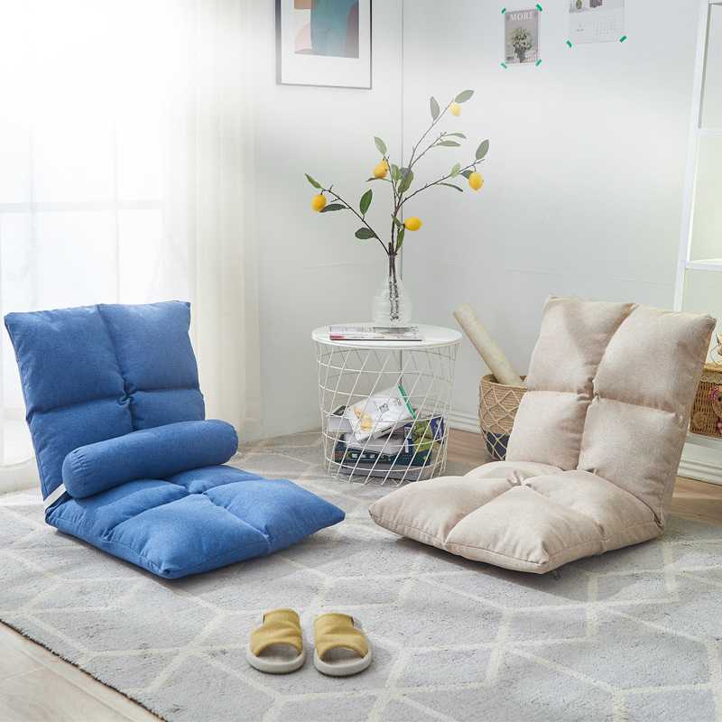 懒人沙发榻榻米床上靠背椅子女生可爱卧室单人飘窗小沙发折叠椅子