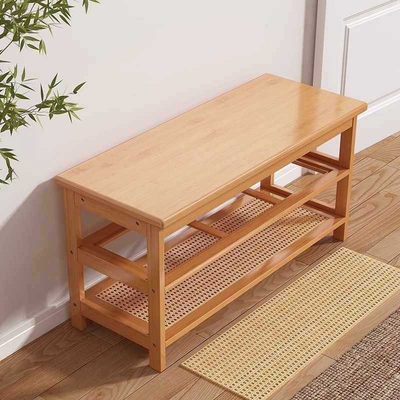 进门鞋架换鞋凳家用门口入户舒适加宽座面穿鞋凳大容量收纳置物架