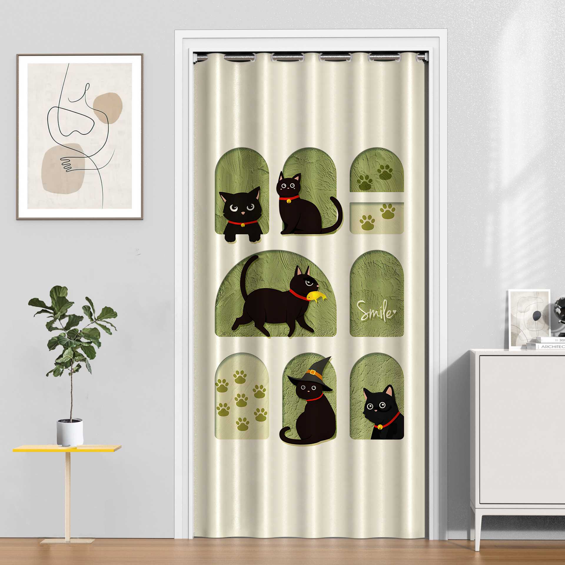 2023年新款门帘卧室房间冷气软隔断出租屋遮挡防窥窗帘家用分隔帘