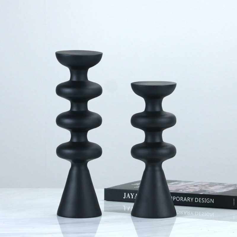 简约现代树脂烛台工艺品新中式轻奢创意家居房间客厅软装饰品摆件