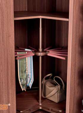 RMS衣柜转角旋转挂衣架裤架衣帽间收纳衣物篮五金件北欧风格