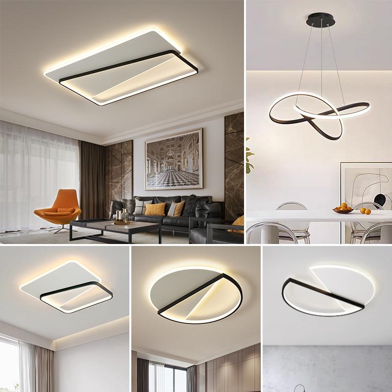 LED吸顶灯超薄简约现代客厅大厅灯创意全屋套餐卧室组合中山灯具
