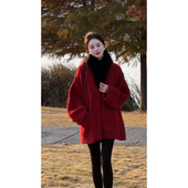 羊毛1100g 艾文文IRIS安格拉 2026冬 加厚颗粒感针织外套26WT11