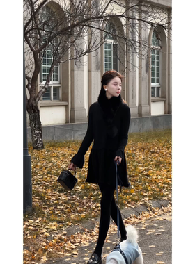 艾文文IRIS随心搭 2025冬款“精纺绵羊毛”木耳边针织衫25SY1148