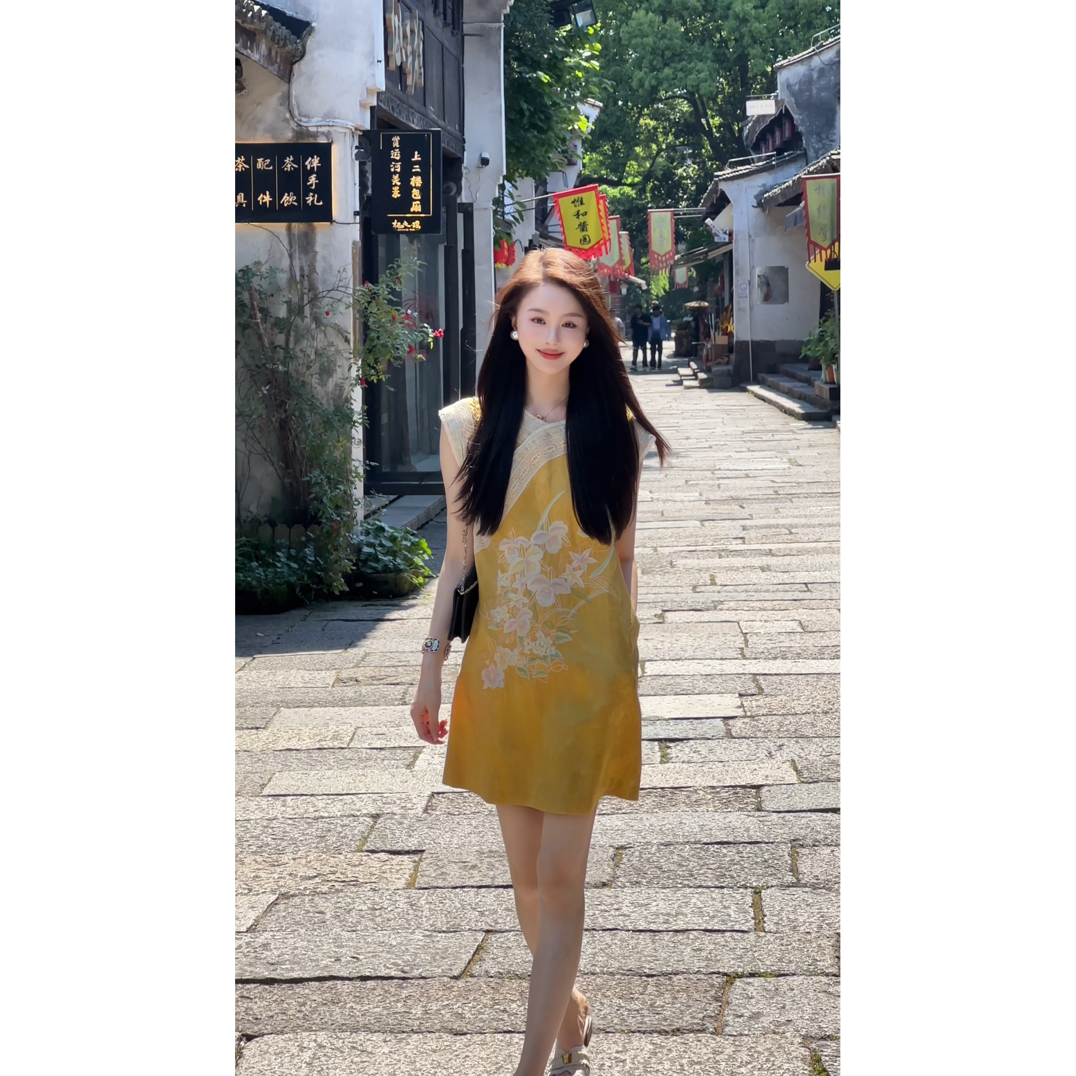 艾文文IRIS 旗”开得胜 26夏“亚麻人丝人棉”新中式连衣裙26LYQ6