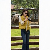 修容裤 2026冬款 81棉670g 艾文文IRIS 加厚微喇牛仔裤 26KZ1218