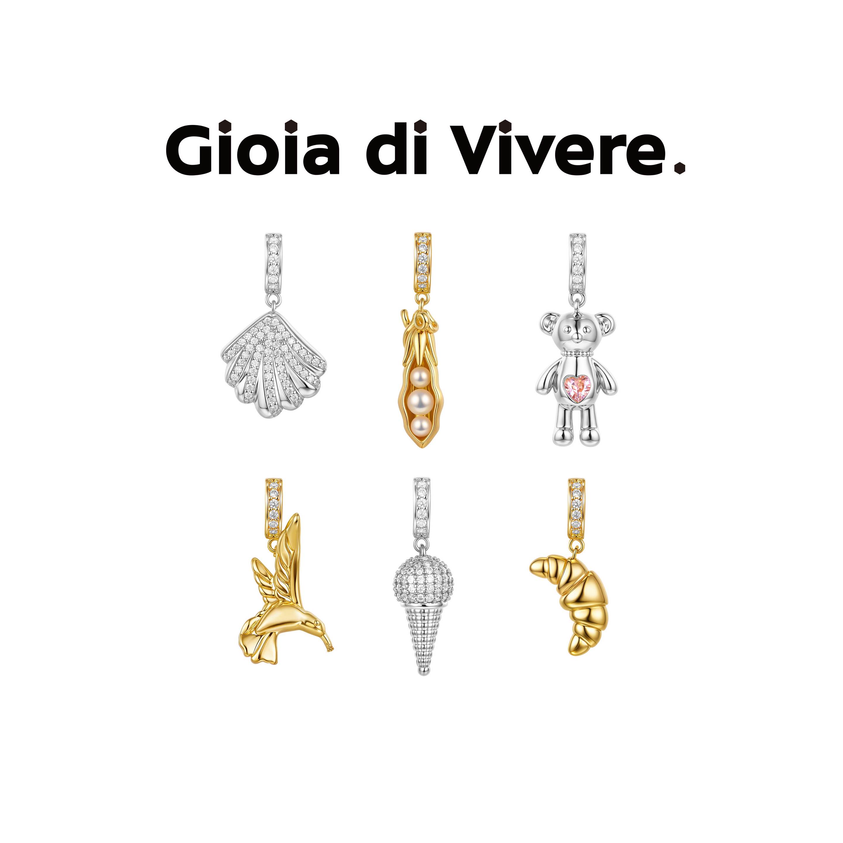 GdV有趣系列小动物甜点吊坠时尚百搭简约项链挂饰礼物 买三送素链