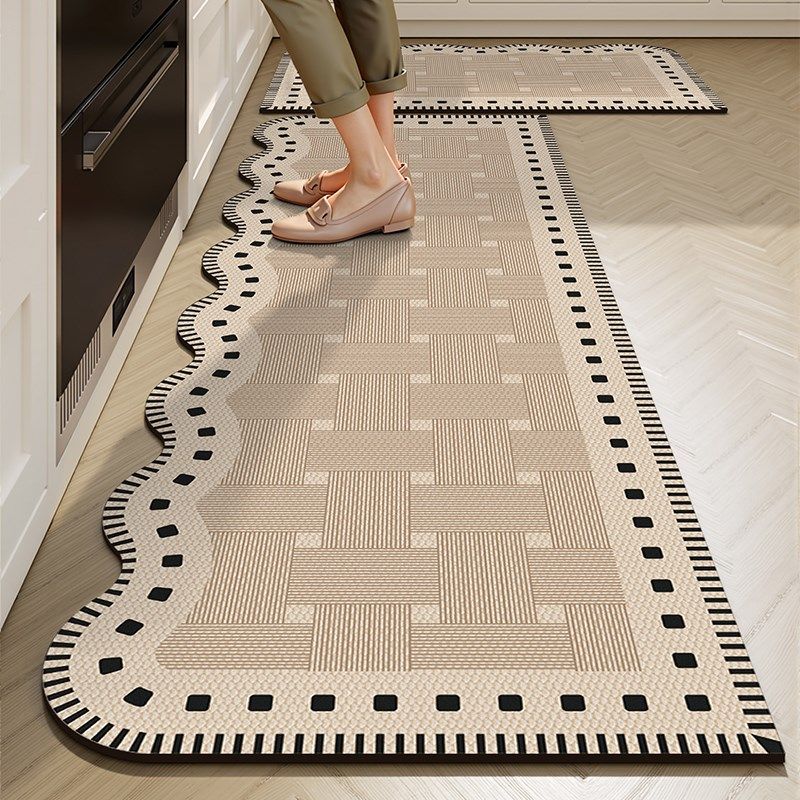 法式厨房专用地垫硅藻泥吸水免洗耐脏脚垫家用防油防滑易打理地毯,居家布艺,厨房地垫,淘宝优惠券,粉丝福利购,淘宝优惠卷