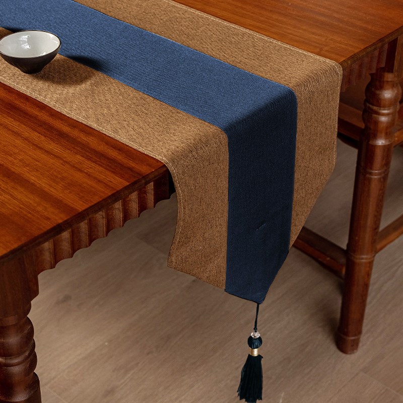 新中式防水桌旗i茶叶茶席茶几垫桌布长条形茶布茶台茶旗茶桌盖布