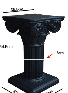 欧式纯白色罗马柱玩偶zHimomo置物架