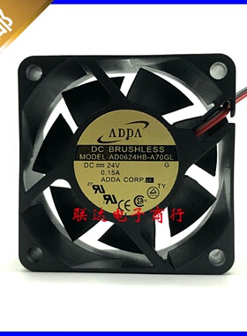 原装正品ADDA AD0624HB-A70GL 6025 24V 0.15A 2线变频器散热风扇