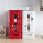 米箱储米缸 密封装 厨房家用收纳日式 自动可计量米桶硅胶式