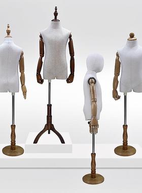 儿童模特带手童装店男女童装小孩拍摄衣架半身道具橱窗展示模特架