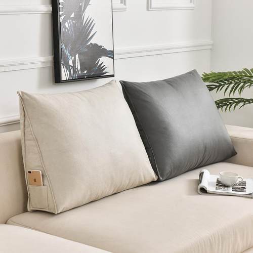 三角长方形沙发靠垫床头靠枕榻榻米大靠背软包抱枕腰枕靠背垫腰垫