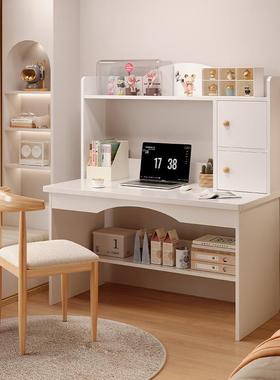 电脑桌台式家用书桌书架一体桌学生学习桌椅组合卧室办公写字桌子