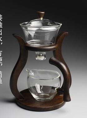 自动茶具半自动功夫套装创意懒人泡茶器茶壶宫灯玻璃送礼复古风
