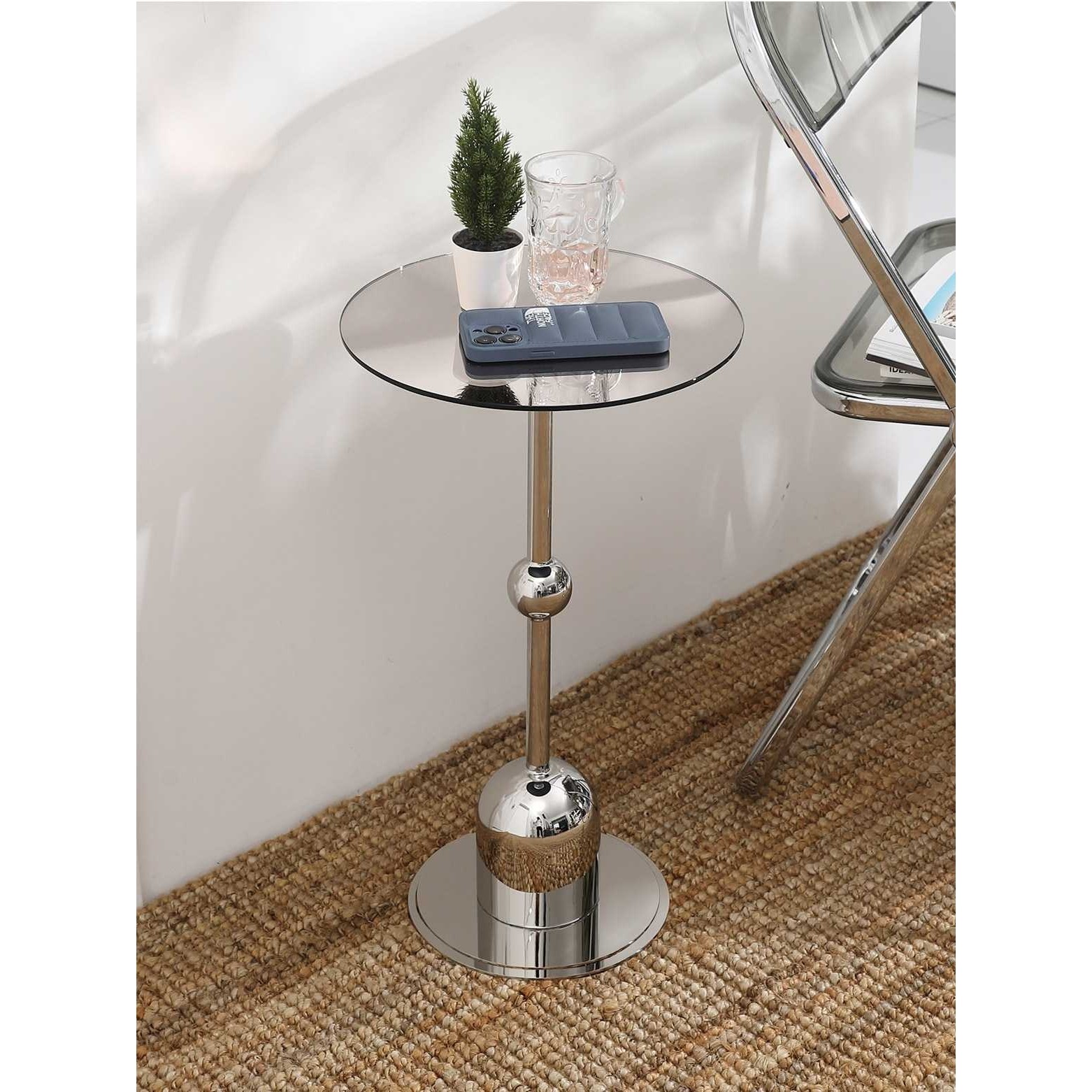 稍安物造 圆形边几ins桌咖啡客厅沙发小茶几床头家用包豪斯不锈钢,3C数码配件,摄像机配件,淘宝优惠券,粉丝福利购,淘宝优惠卷