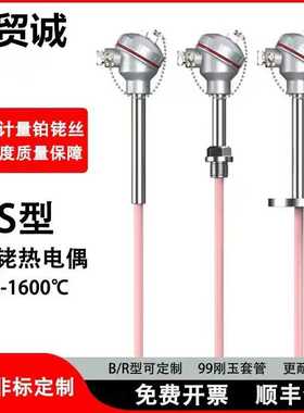 贸诚仪表WRP-131铂铑热电偶 S型 L=500mm 刚玉管 0-1500℃