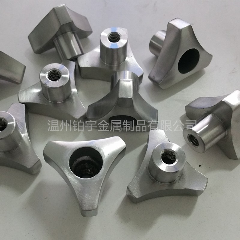 不锈钢三角把手 三角手轮 通孔把手 304手轮三角形 定制英制螺纹