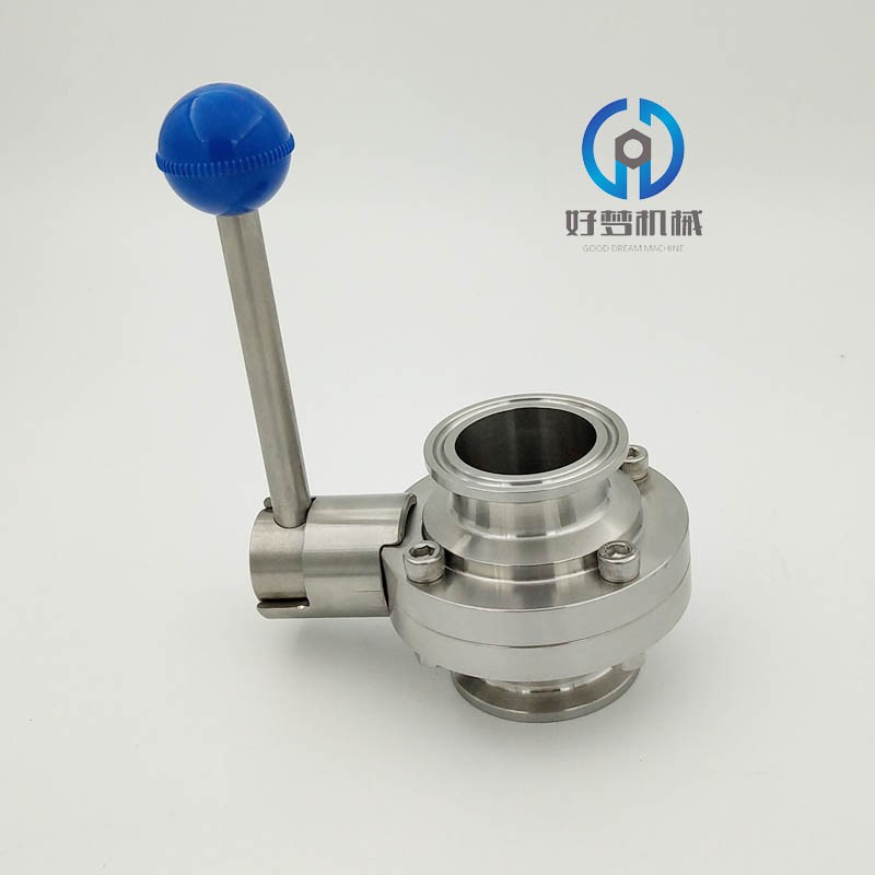 卫生级304快装蝶阀/卫生级蝶阀/不锈钢蝶阀/食品级蝶阀卡箍式蝶阀