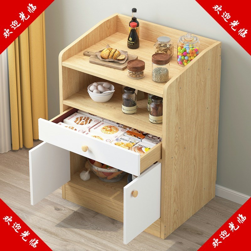 办公室茶水间吧台柜餐边柜餐桌碗柜子木乡村家用带门小型茶柜简易
