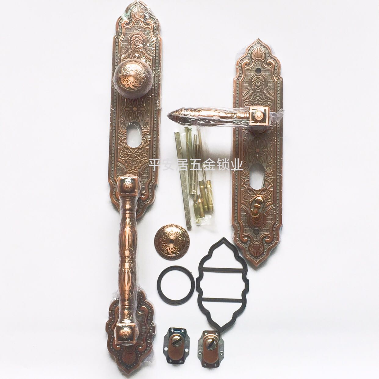 别墅门欧式拉手全锌合金执手豪华欧式大把手通用型欧式防盗门把手