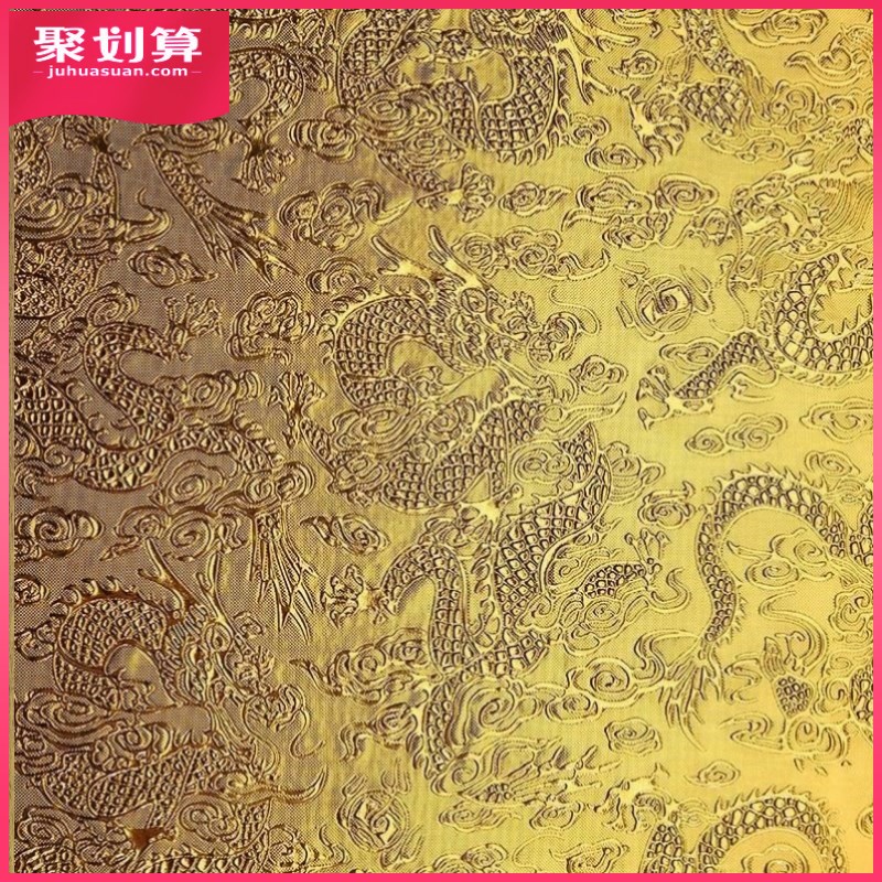 佛龛背景装饰贴纸自粘墙纸黄色即时贴不干胶防水佛堂金纸金色金箔