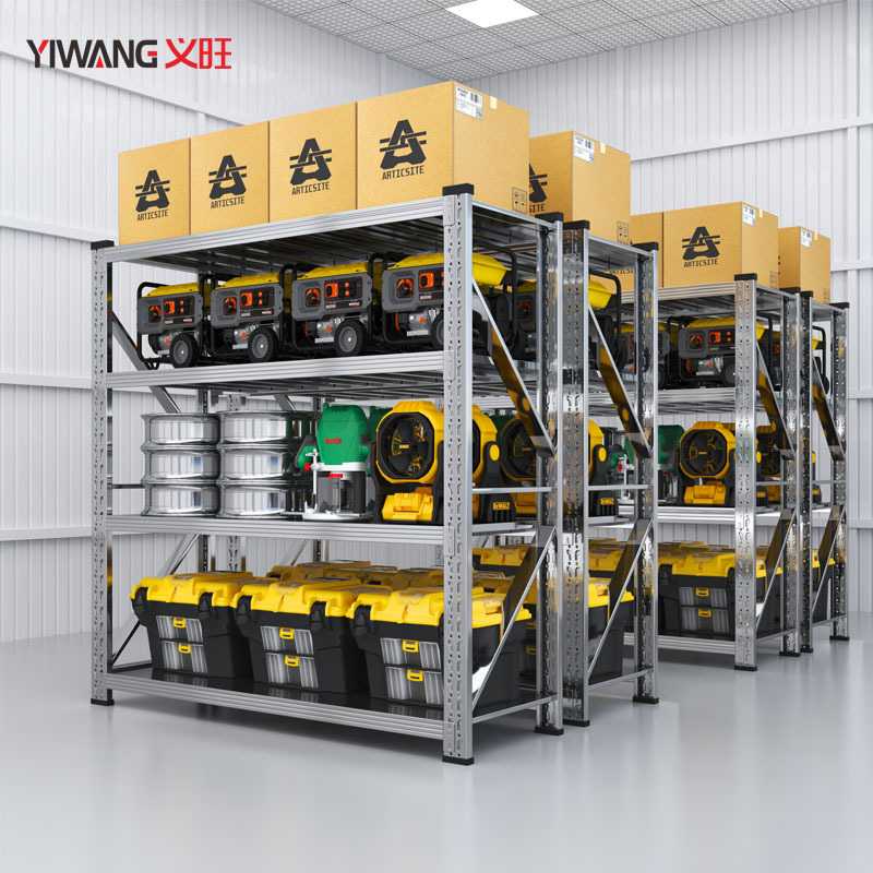 304不锈钢仓储货架置物架多层冷仓库地下室车库重型可调节储物架