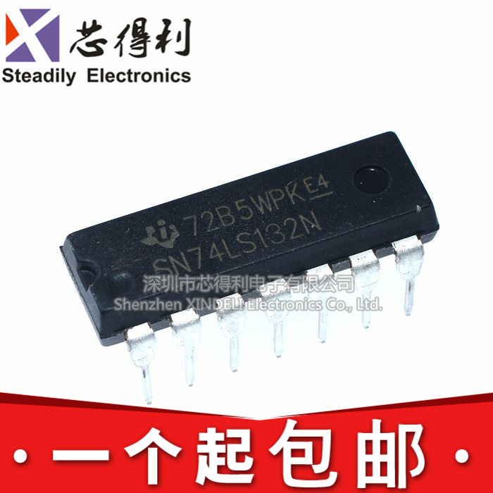 全新国产 SN74LS132N 兼容HD74LS132P 直插DIP14 施密特触发器
