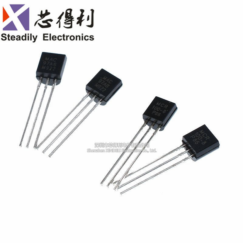 MAC97A6 MAC97A8 MCR100-6 MRC100-8单双向半导体控制整流器直插