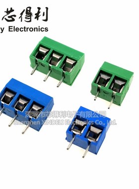 KF-301 十字 蓝色 KF301-2P 3P 5.0MM PCB接线端子12A 300V可拼接