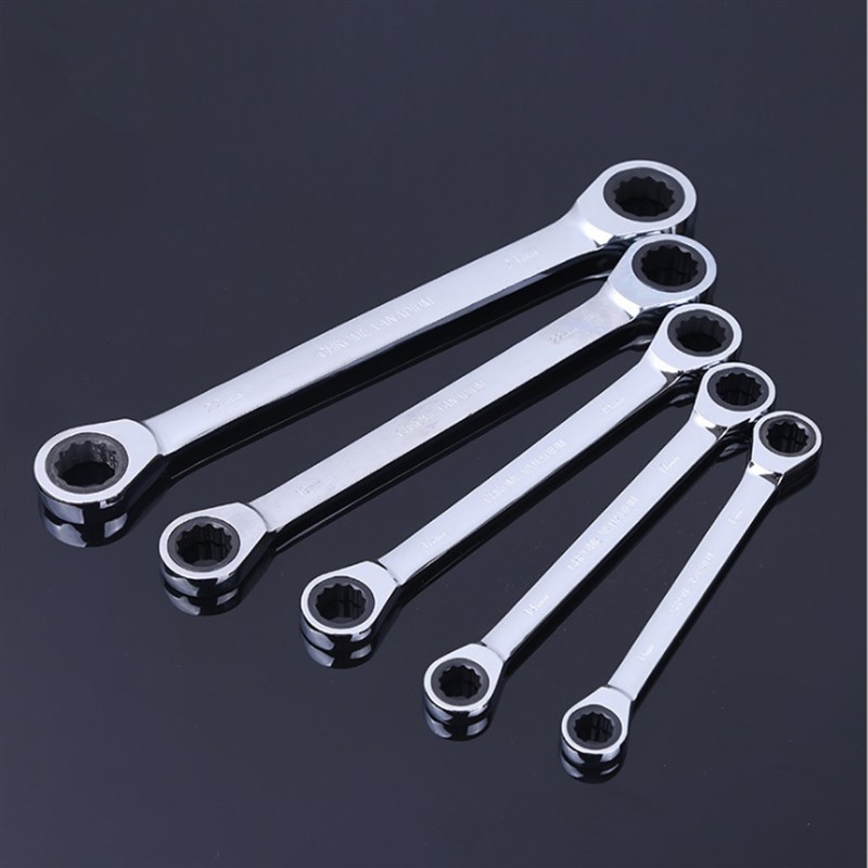 双头棘轮扳手省力快速两用梅花开口呆扳手汽车保汽修修理五金工具