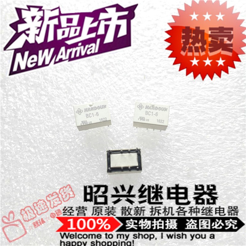 全新BC1-6 HANDOUK单稳态6VDC BC1-6 直插脚BCI-6 八脚信号继电器