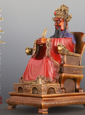 黄铜广济龙王菩萨五爷像