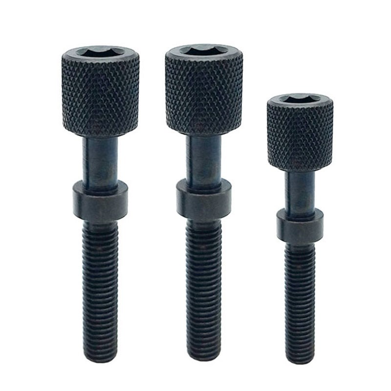 AJKTN6-10/15/20~80滚花碳钢内六角孔 发黑 粗牙型 调整螺栓PAZ31