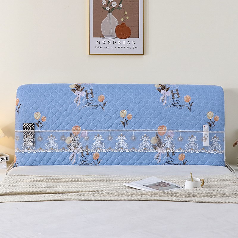 新款全包床头罩加厚夹棉布艺防尘套保护罩靠背防尘罩Y木板床头套