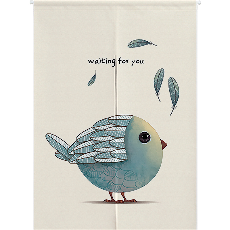 门帘布艺家用卧室半帘隔断卫生间半截门帘短帘免V打孔试衣间日式