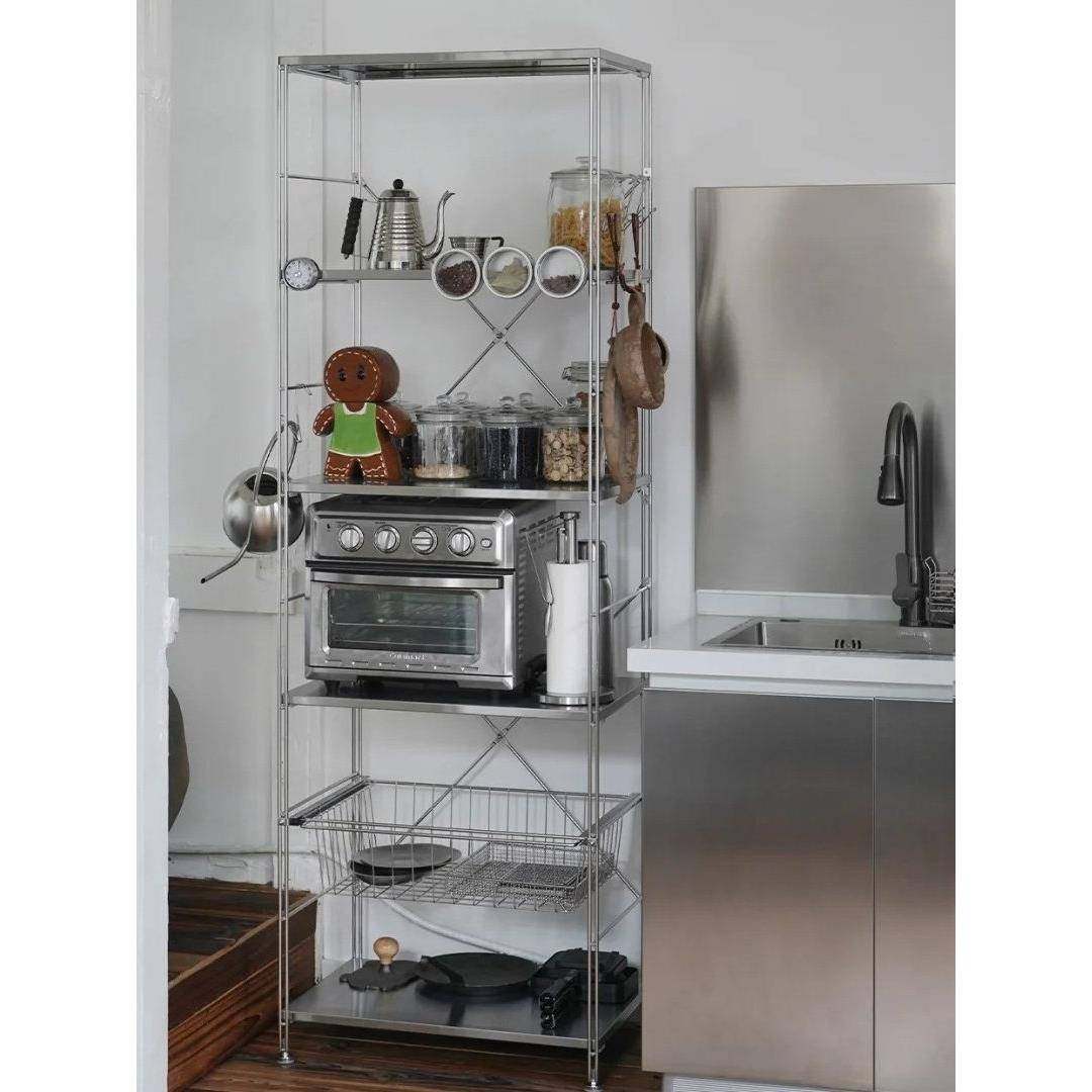 厨房不锈钢置物架落地烤箱微波炉收纳架家用货架阳台多层储物架子,商业/办公家具,置物架/陈列架/储物架/展示架,淘宝优惠券,粉丝福利购,淘宝优惠卷