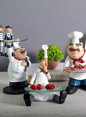 北欧厨房餐厅超市美陈创意摆设蛋糕装饰饰品厨师摆件酒店酒柜咖啡