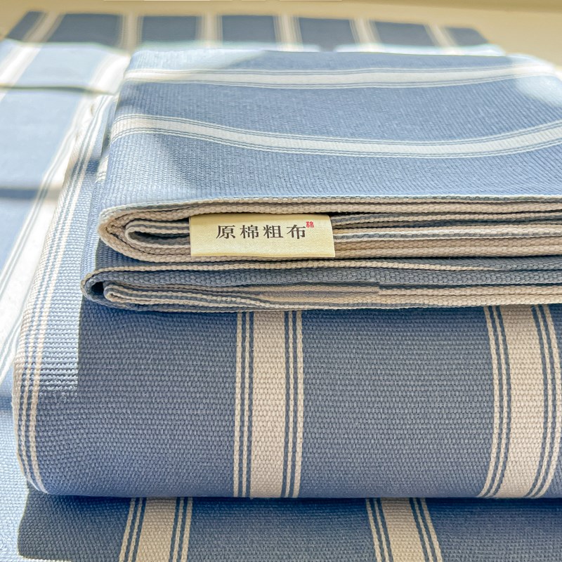 简约风老粗布床单单件非全棉被单人宿舍家用N榻榻米炕单凉席三件
