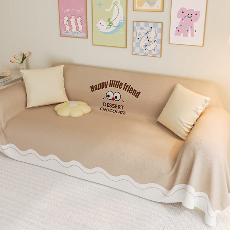 四季通用沙发巾多巴胺沙发毯一整张F沙发盖布全盖卡通新款沙发垫