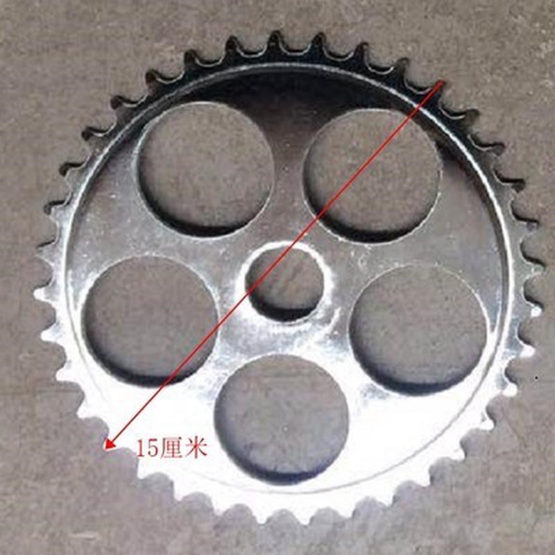 自行车牙盘圆e孔36齿/48齿车24链条盘44单片32无曲柄28牙盘 大新