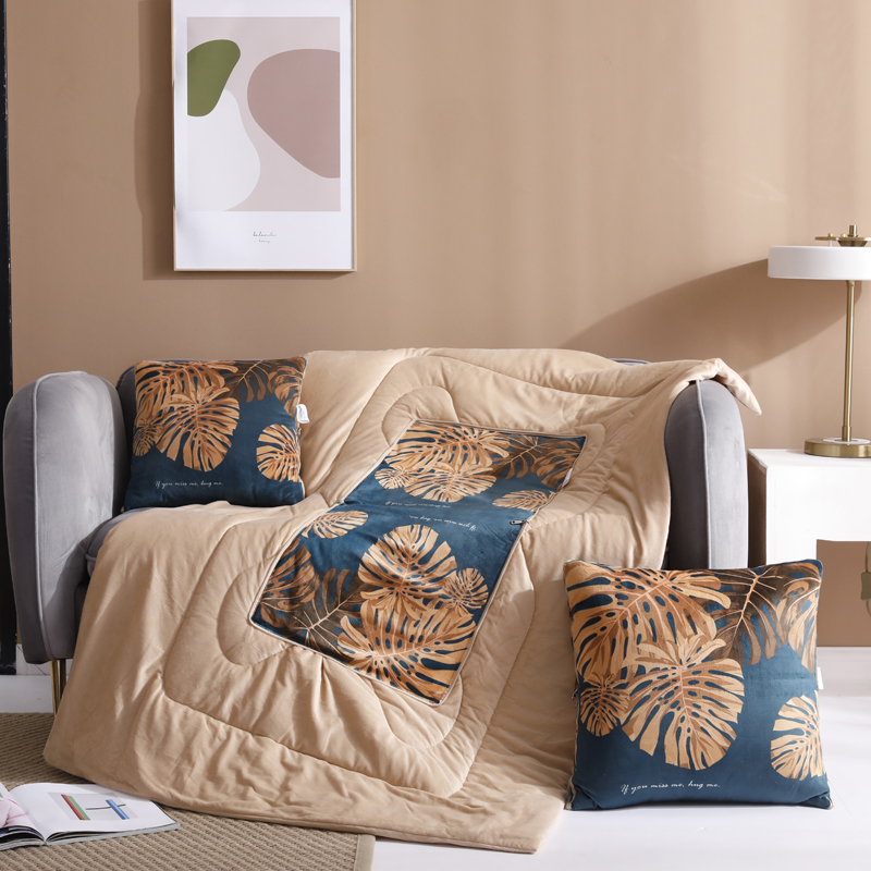 多功能个性可爱汽车靠垫折t叠抱枕被子两用加厚保暖靠枕床头大靠