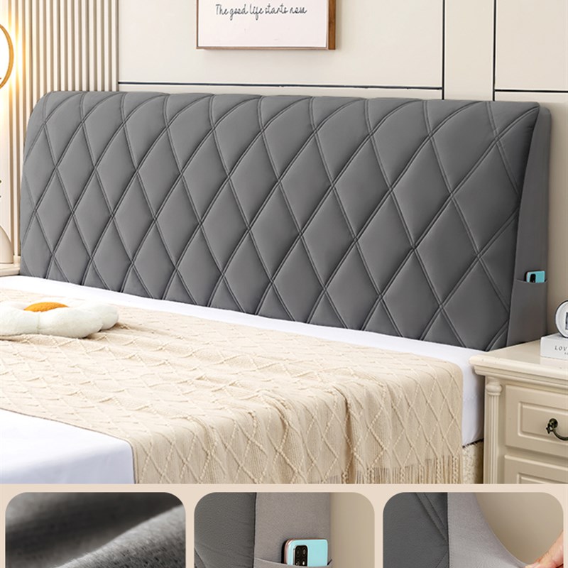 铁床架木头床头套罩软包靠背实木1米8床头软包套靠背全Y包加厚冬