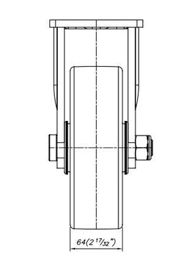 6寸铝芯蓝色聚氨酯 固定轮 GF-200-ARF-MUD  载重850KG